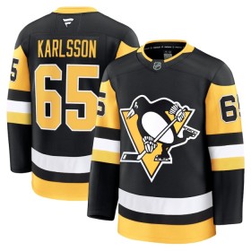 Miehille NHL Pittsburgh Penguins Pelipaita Fanatics Premium Erik Karlsson 2024-25 koti Musta